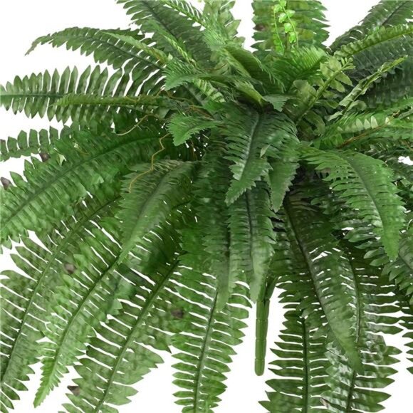 Nearly Natural 48-in Artificial Boston Fern, Set of 2, Large Hanging Fake Plant - Picture 4 of 7
